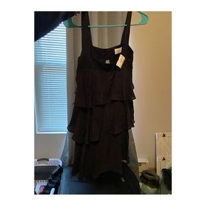 Black ruffle dress